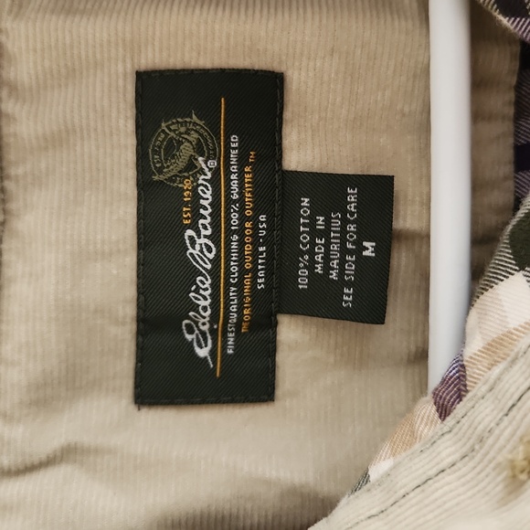 Eddie Bauer 100% Cotton Plaid Button Down - Picture 3 of 5